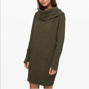 Along the way olive green dress